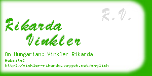 rikarda vinkler business card